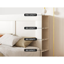 Load image into Gallery viewer, Bed Head Headboard King with Shelves - CABI White