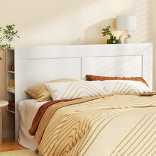 Load image into Gallery viewer, Bed Head Headboard King with Shelves - CABI White