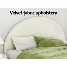 Load image into Gallery viewer, Bed Frame King Size Velvet Cream ELLA