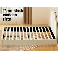 Load image into Gallery viewer, Bed Frame King Size Velvet Cream ELLA