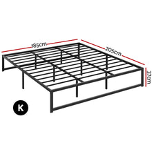 Load image into Gallery viewer, Bed Frame King Size Metal Frame TINO
