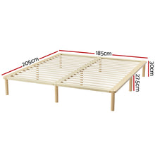 Load image into Gallery viewer, Bed Frame King Size Wooden Base Mattress Platform Timber Pine AMBA