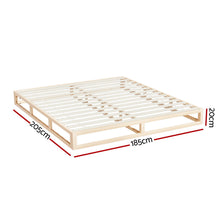 Load image into Gallery viewer, Bed Frame King Size Wooden Base Mattress Platform Timber Pine KALAM