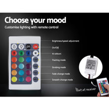 Load image into Gallery viewer, Artiss RGB LED Bed Frame King Size Gas Lift Base Storage Black Leather LUMI