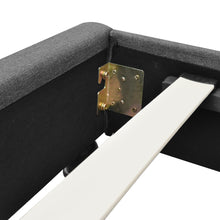Load image into Gallery viewer, Artiss King Size Wooden Upholstered Bed Frame Headborad - Grey