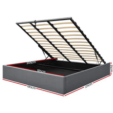 Load image into Gallery viewer, Artiss King Size Gas Lift Bed Frame Base With Storage Platform Fabric
