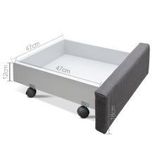 Load image into Gallery viewer, KING Bed Frame with 4 Storage Drawers AVIO Fabric Headboard Wooden