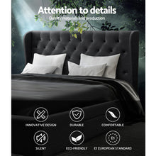 Load image into Gallery viewer, Artiss King Size Bed Frame Base Mattress With Storage Drawer Charcoal Fabric MILA