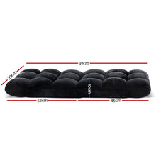 Load image into Gallery viewer, Artiss Lounge Sofa Floor Recliner Futon Chaise Folding Couch Black