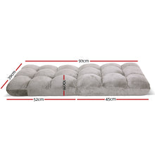 Load image into Gallery viewer, Artiss Lounge Sofa Floor Recliner Futon Chaise Folding Couch Grey