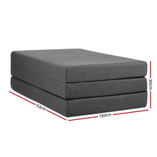 Load image into Gallery viewer, Giselle Bedding Double Size Folding Foam Mattress Portable Bed Mat Dark Grey