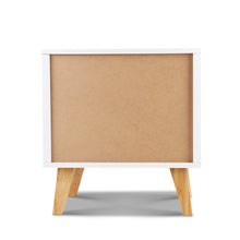 Load image into Gallery viewer, Artiss 2 Drawer Wooden Bedside Tables - White