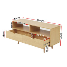 Load image into Gallery viewer, Artiss TV Cabinet Entertainment Unit Stand Wooden Storage 120cm Scandinavian