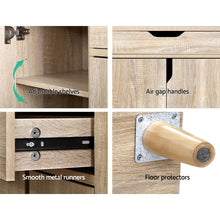 Load image into Gallery viewer, Artiss Shoe Cabinet Shoes Storage Rack 120cm Organiser Drawer Cupboard Wood