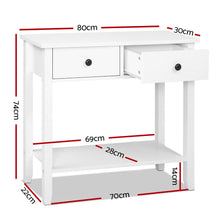 Load image into Gallery viewer, Hallway Console Table Hall Side Entry 2 Drawers Display White Desk Furniture
