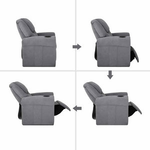 Artiss Kids Fabric Reclining Armchair - Grey