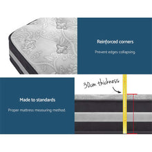 Load image into Gallery viewer, Giselle Bedding King Mattress Bed Size 7 Zone Pocket Spring Medium Firm Foam 30cm