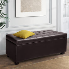 Load image into Gallery viewer, Artiss PU Leather Storage Ottoman - Brown