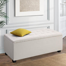 Load image into Gallery viewer, Artiss Large Fabric Storage Ottoman - Beige
