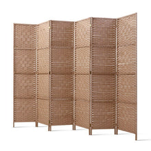 Load image into Gallery viewer, Artiss 6 Panel Room Divider Screen Privacy Rattan Timber Foldable Dividers Stand Hand Woven