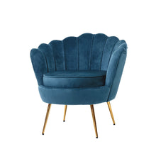 Load image into Gallery viewer, Artiss Armchair Lounge Chair Accent Retro Armchairs Lounge Shell Velvet Navy
