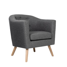 Load image into Gallery viewer, Artiss ADORA Armchair Tub Chair Single Accent Armchairs Sofa Lounge Fabric Grey