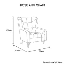 Load image into Gallery viewer, Rose Arm Chair Printing on Seat