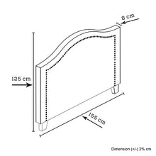 Load image into Gallery viewer, Carla Queen Size Charcoal Colour Headboard