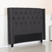 Load image into Gallery viewer, Milano Queen Size Charcoal Colour Headboard