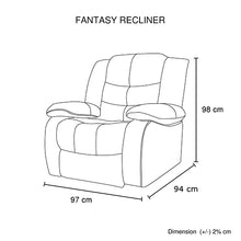 Load image into Gallery viewer, Fantasy Recliner Pu Leather 1R Brown