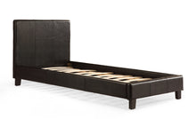 Load image into Gallery viewer, Single PU Leather Bed Frame Black
