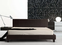 Load image into Gallery viewer, King PU Leather Bed Frame Brown