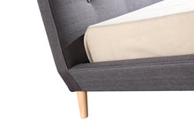 Load image into Gallery viewer, King Linen Fabric Deluxe Bed Frame Grey
