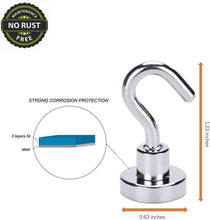 Load image into Gallery viewer, 10x Strong Rare Earth N38 Neodymium Magnetic Hanger Holder 10kg Magnet Hooks