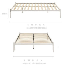 Load image into Gallery viewer, Metal Bed Base Frame Platform Foundation White - Queen