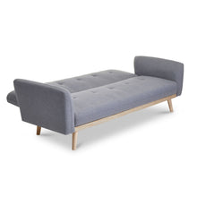 Load image into Gallery viewer, Nicholas 3-Seater Light Grey Foldable Sofa Bed