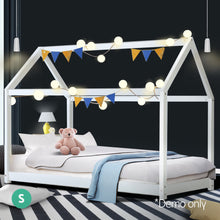 Load image into Gallery viewer, Artiss Single Size Wooden Bed Frame Mattress Base Pine Timber Platform White