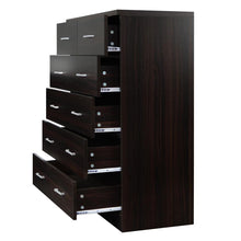 Load image into Gallery viewer, Artiss Tallboy 6 Drawers Storage Cabinet - Walnut