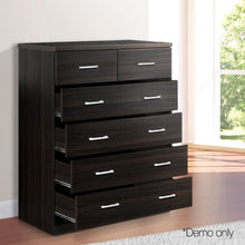 Load image into Gallery viewer, Artiss Tallboy 6 Drawers Storage Cabinet - Walnut