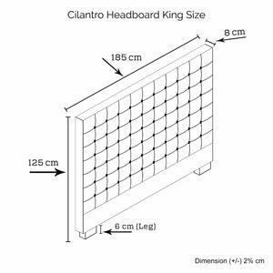 Cilantro King Charcoal Headboard