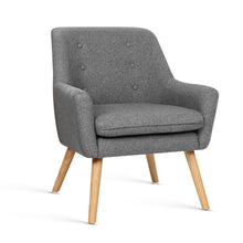 Load image into Gallery viewer, Artiss Fabric Dining Armchair - Grey