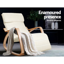 Load image into Gallery viewer, Artiss Rocking Armchair Footrest Nursing Beige Afton