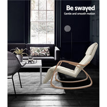 Load image into Gallery viewer, Artiss Rocking Armchair Footrest Nursing Beige Afton