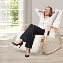 Load image into Gallery viewer, Artiss Rocking Armchair Footrest Nursing Beige Afton