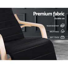 Load image into Gallery viewer, Artiss Rocking Armchair Footrest Nursing Black Afton
