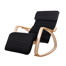 Load image into Gallery viewer, Artiss Rocking Armchair Footrest Nursing Black Afton