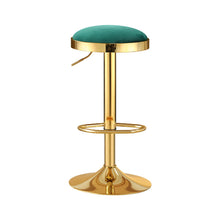 Load image into Gallery viewer, 4x Artiss Bar Stools Kitchen Dining Chairs Velvet Padded Stool Green