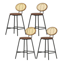 Load image into Gallery viewer, Artiss 4x Bar Stools PU Leather Stools Brown