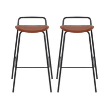 Load image into Gallery viewer, 2x Artiss Bar Stools Kitchen Counter Stools Metal Brown