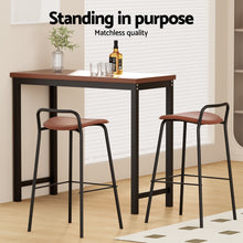 Load image into Gallery viewer, 2x Artiss Bar Stools Kitchen Counter Stools Metal Brown
